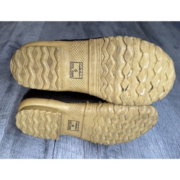 Cabela's‎ Duck Snow Boots Womens 6 Brown Leather Thinsulate Steel Shank Hunting - Picture 7 of 11